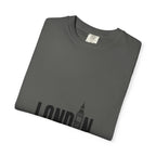London Minimalist Big Ben Typography Graphic Tee | Black & White City Design
