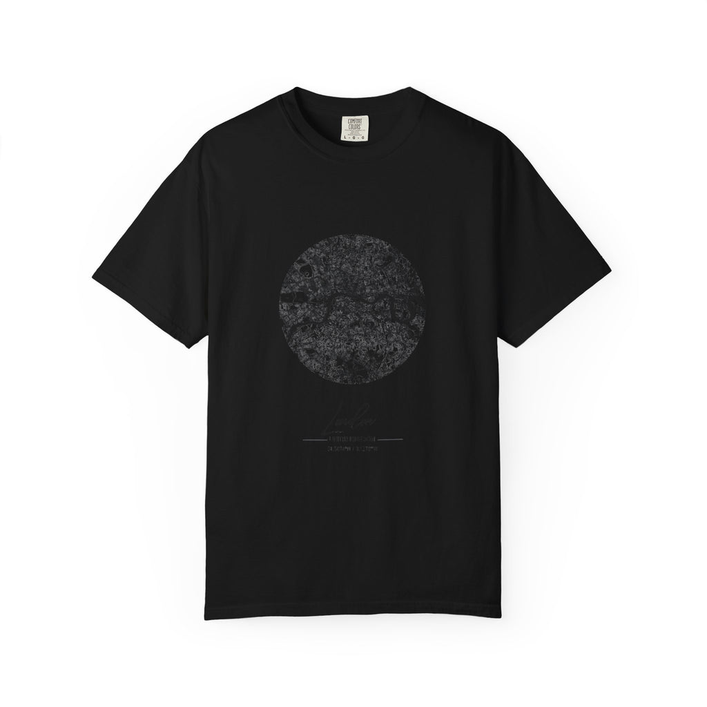 London Circular City Map Graphic Tee | Minimalist Thames River Map Design