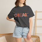 Chicago Skyline Watercolor Autumn Graphic Tee