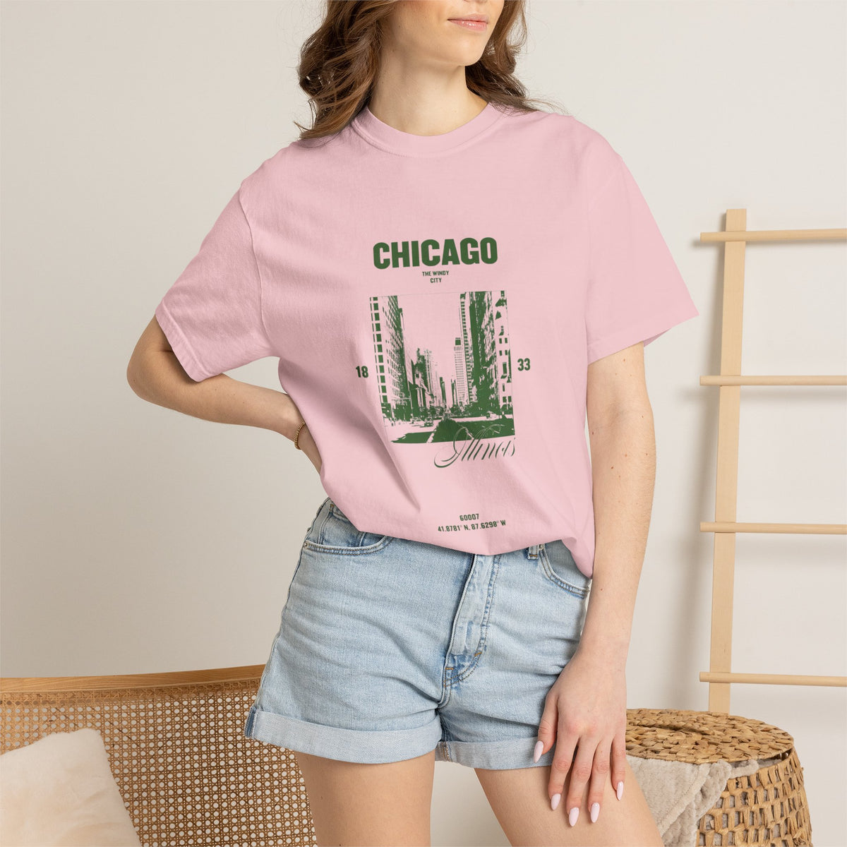 Chicago Illinois Vintage 1833 Street Photo Graphic Tee