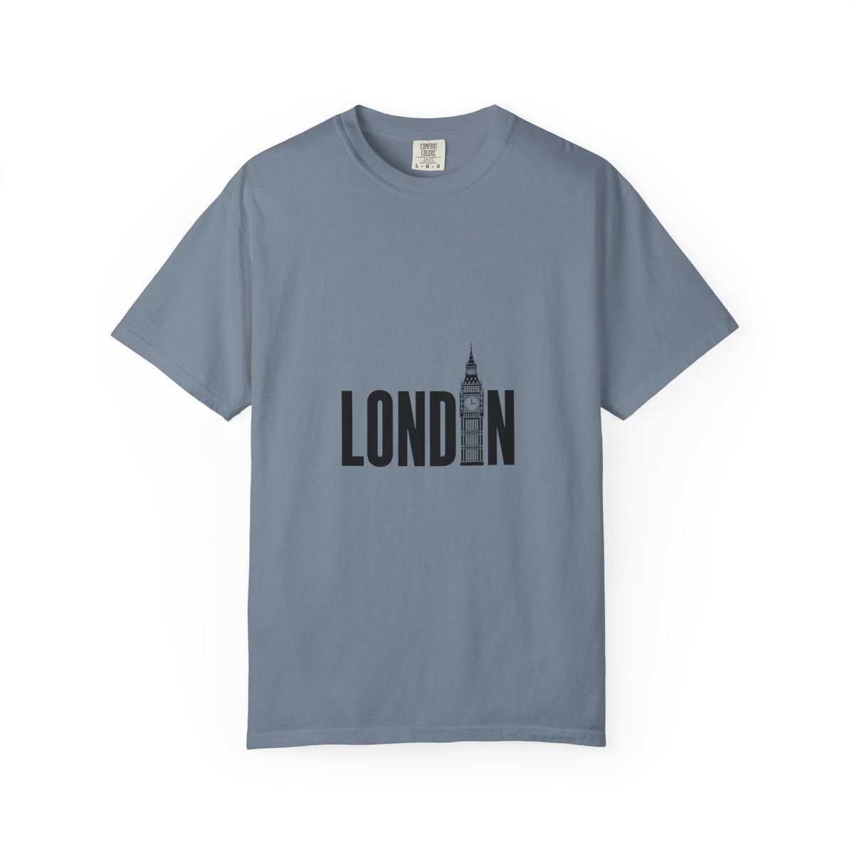 London Minimalist Big Ben Typography Graphic Tee | Black & White City Design