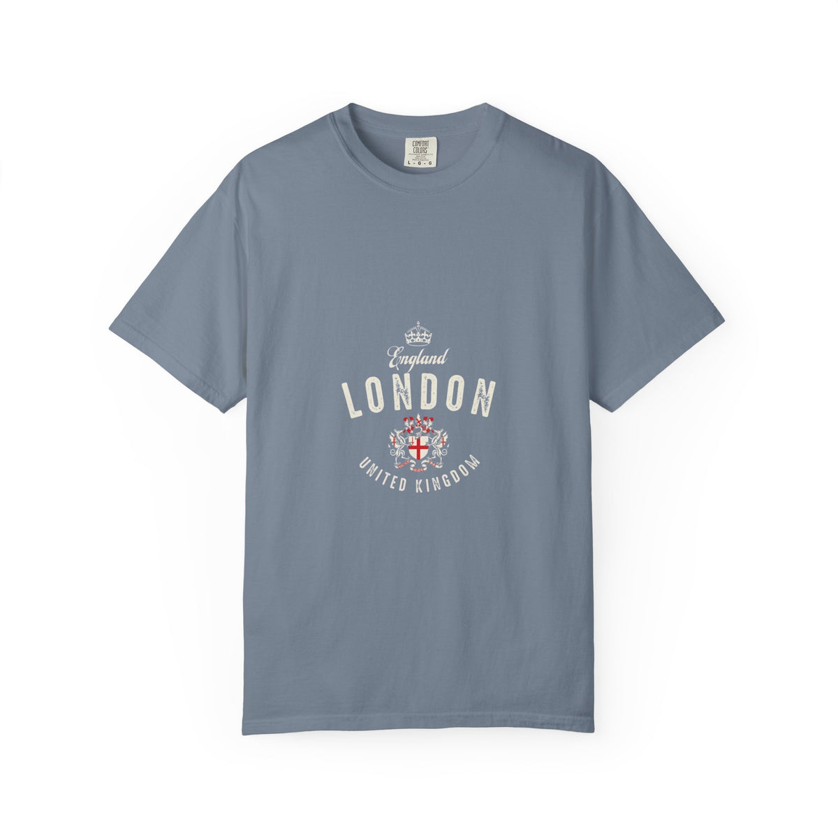 England London Vintage Crest Graphic Tee | Royal Crown Coat of Arms Design