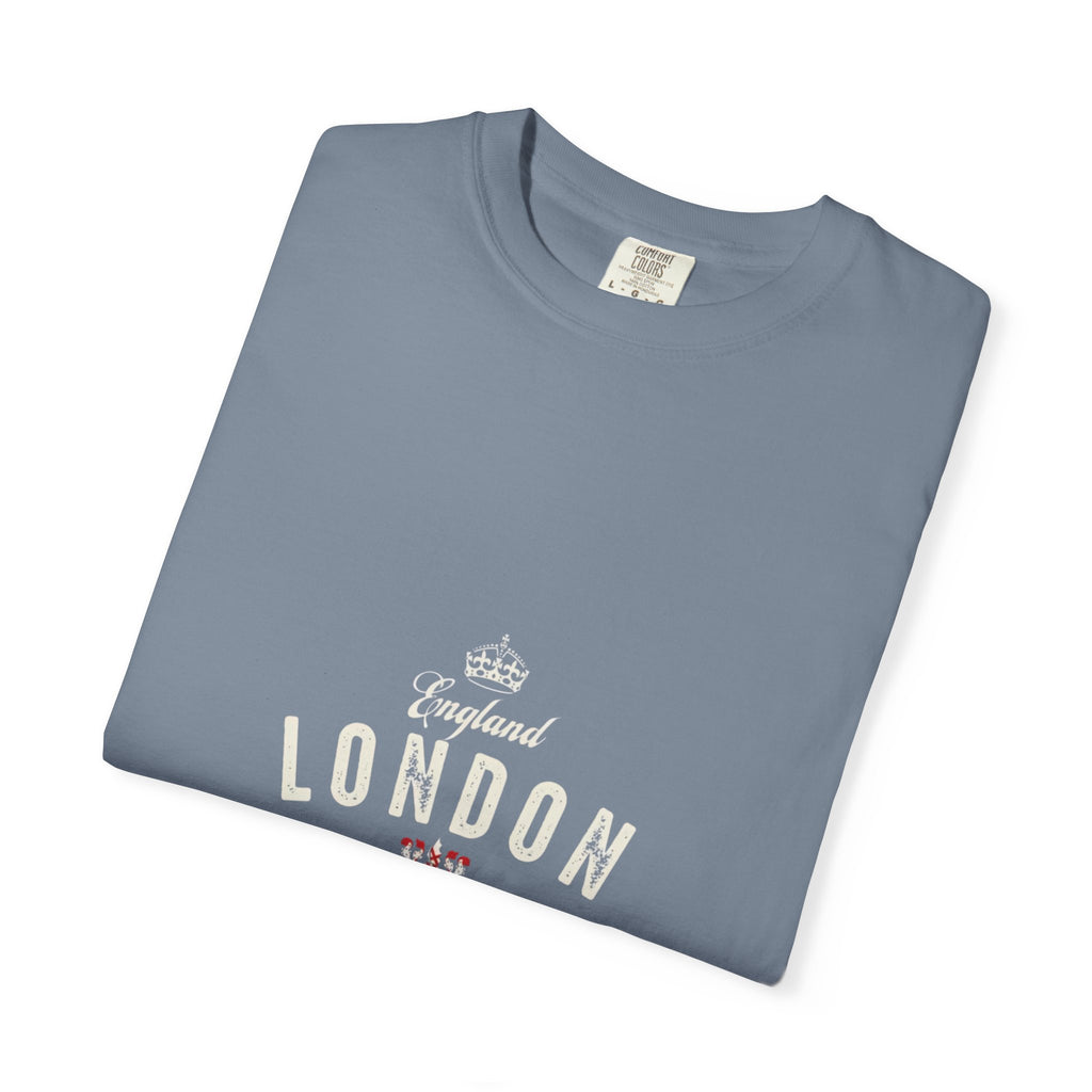 England London Vintage Crest Graphic Tee | Royal Crown Coat of Arms Design