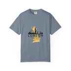 London England Skyline Map Silhouette Graphic Tee | Gold City Coordinates Design