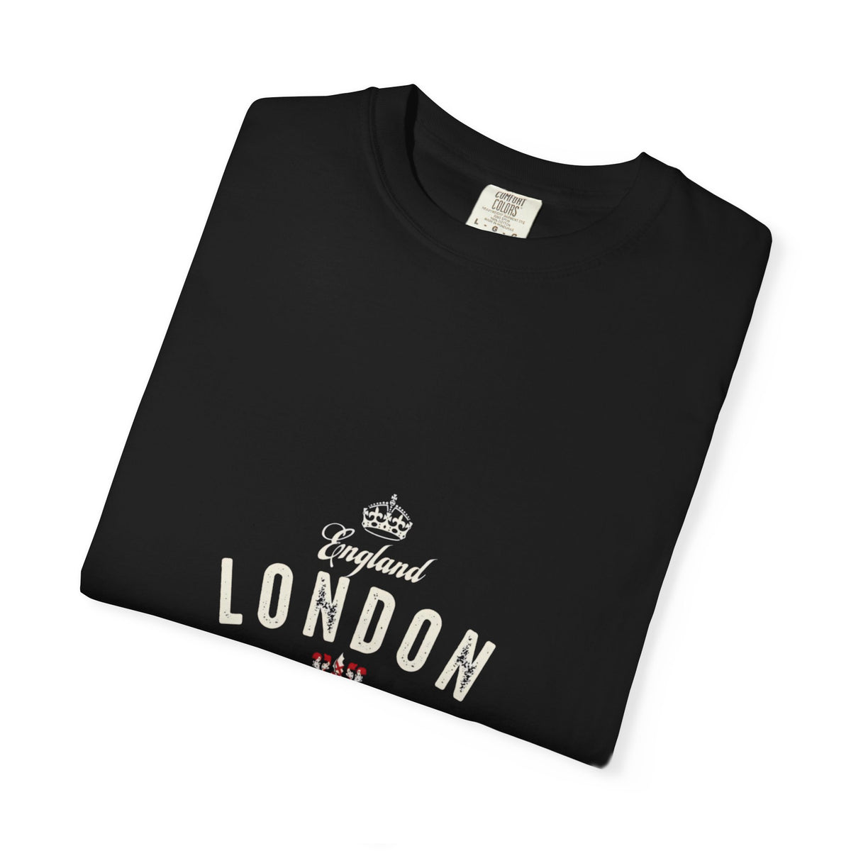 England London Vintage Crest Graphic Tee | Royal Crown Coat of Arms Design