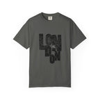 London Street Map Typography Graphic Tee | Bold City Map Lettering