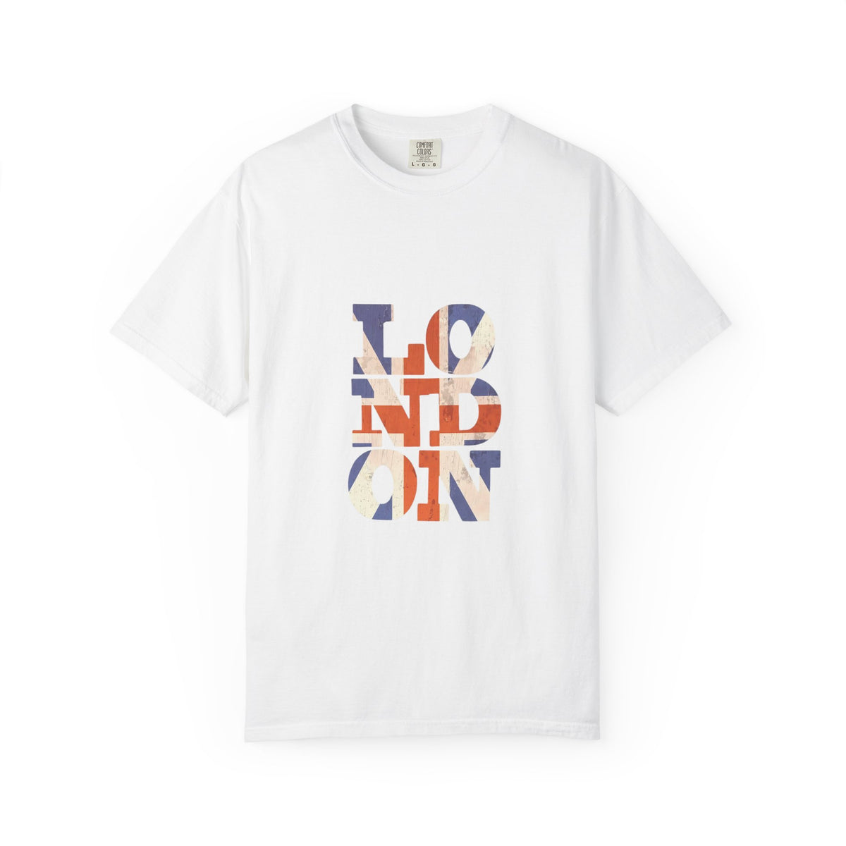 London Union Jack Typography Graphic Tee | British Flag Vintage Design