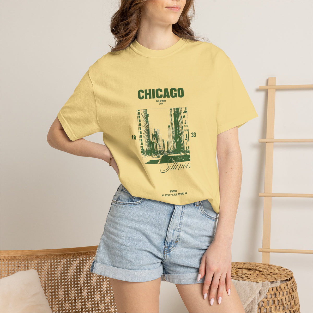 Chicago Illinois Vintage 1833 Street Photo Graphic Tee